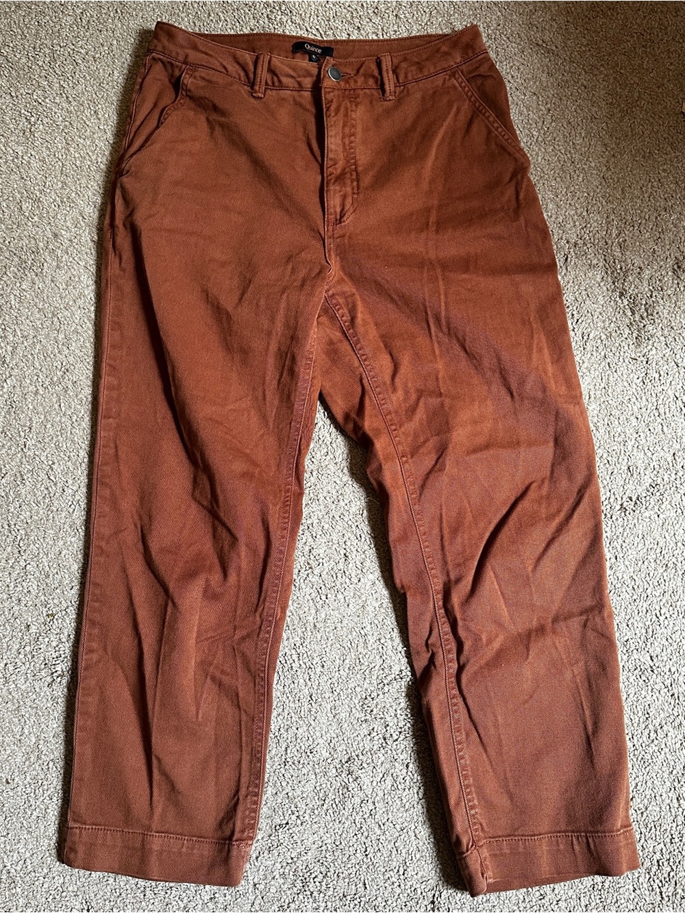 Quince Women's Ankle Pants in Rust Brown